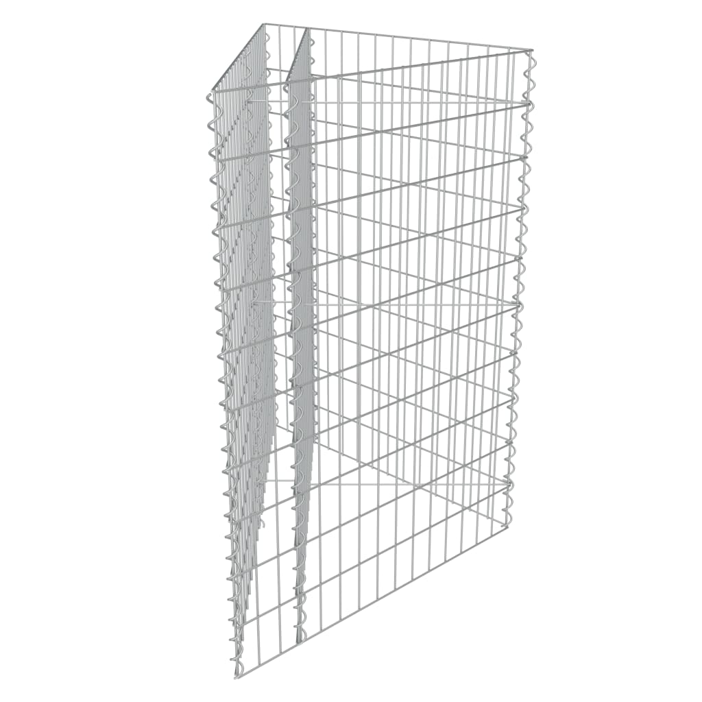 Gabion plantenbak verhoogd 75x75x100 cm gegalvaniseerd staal