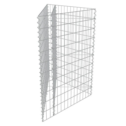 Gabion plantenbak verhoogd 75x75x100 cm gegalvaniseerd staal