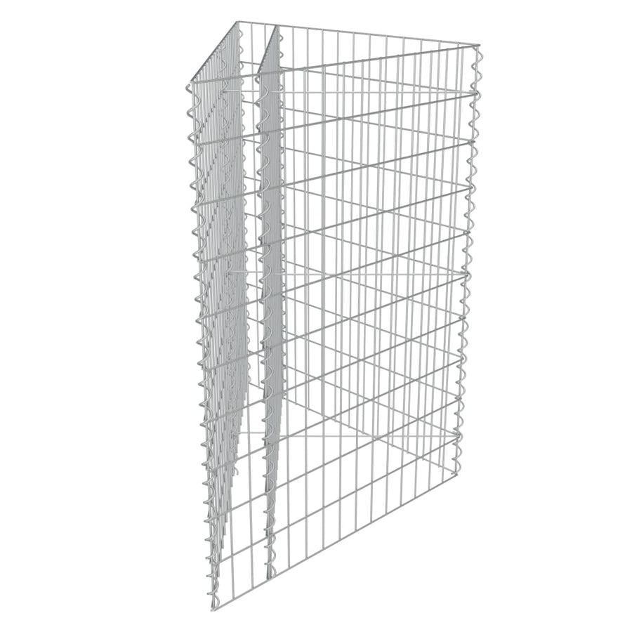 Gabion plantenbak verhoogd 75x75x100 cm gegalvaniseerd staal