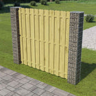 Fence Post 2 pcs Silver 20 x 20 x 190 cm Metal