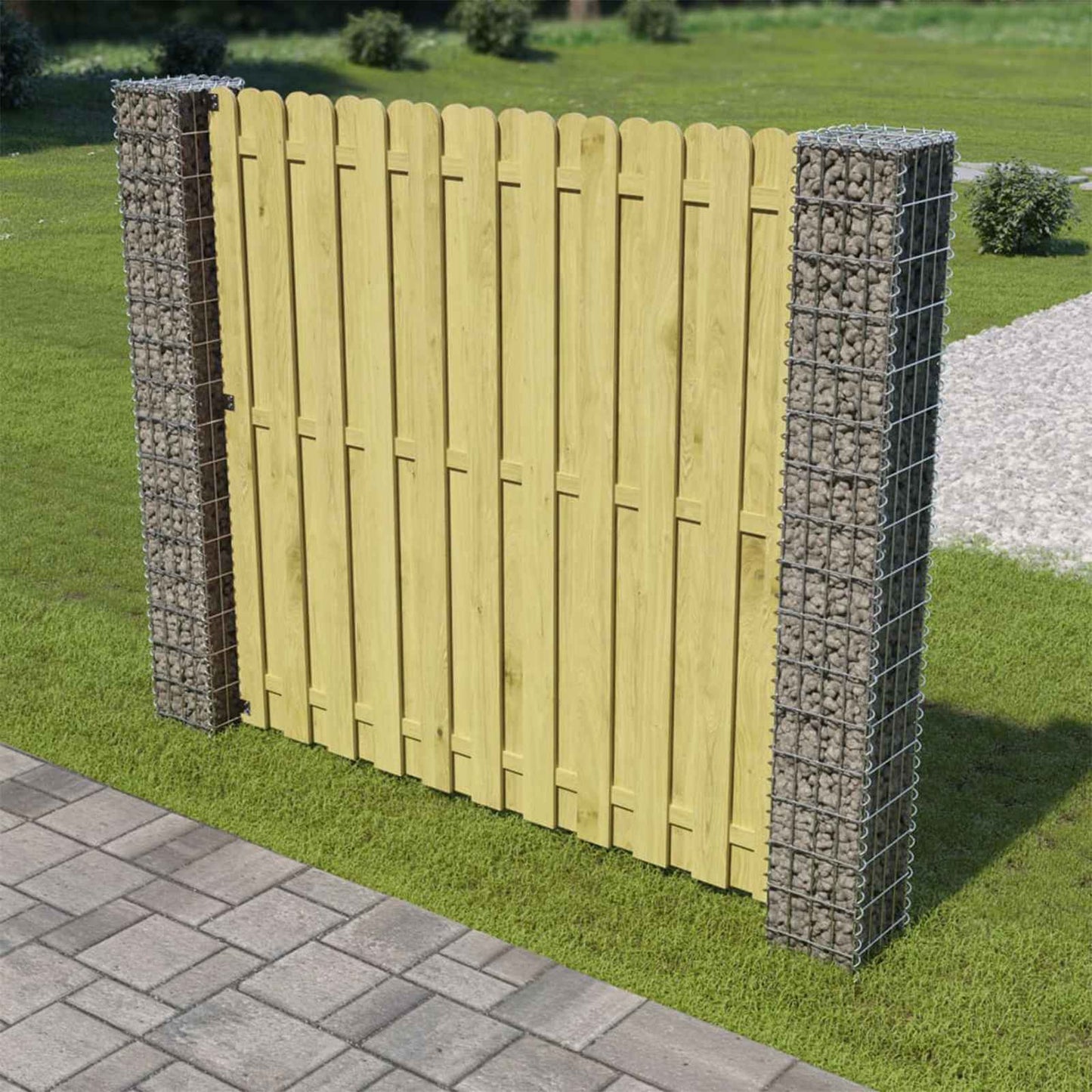 Afrasteringspaal 2 pcs Zilver 20 x 20 x 190 cm Metaal