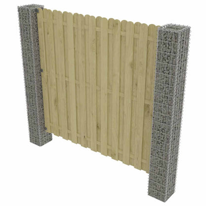 Afrasteringspaal 2 pcs Zilver 20 x 20 x 190 cm Metaal