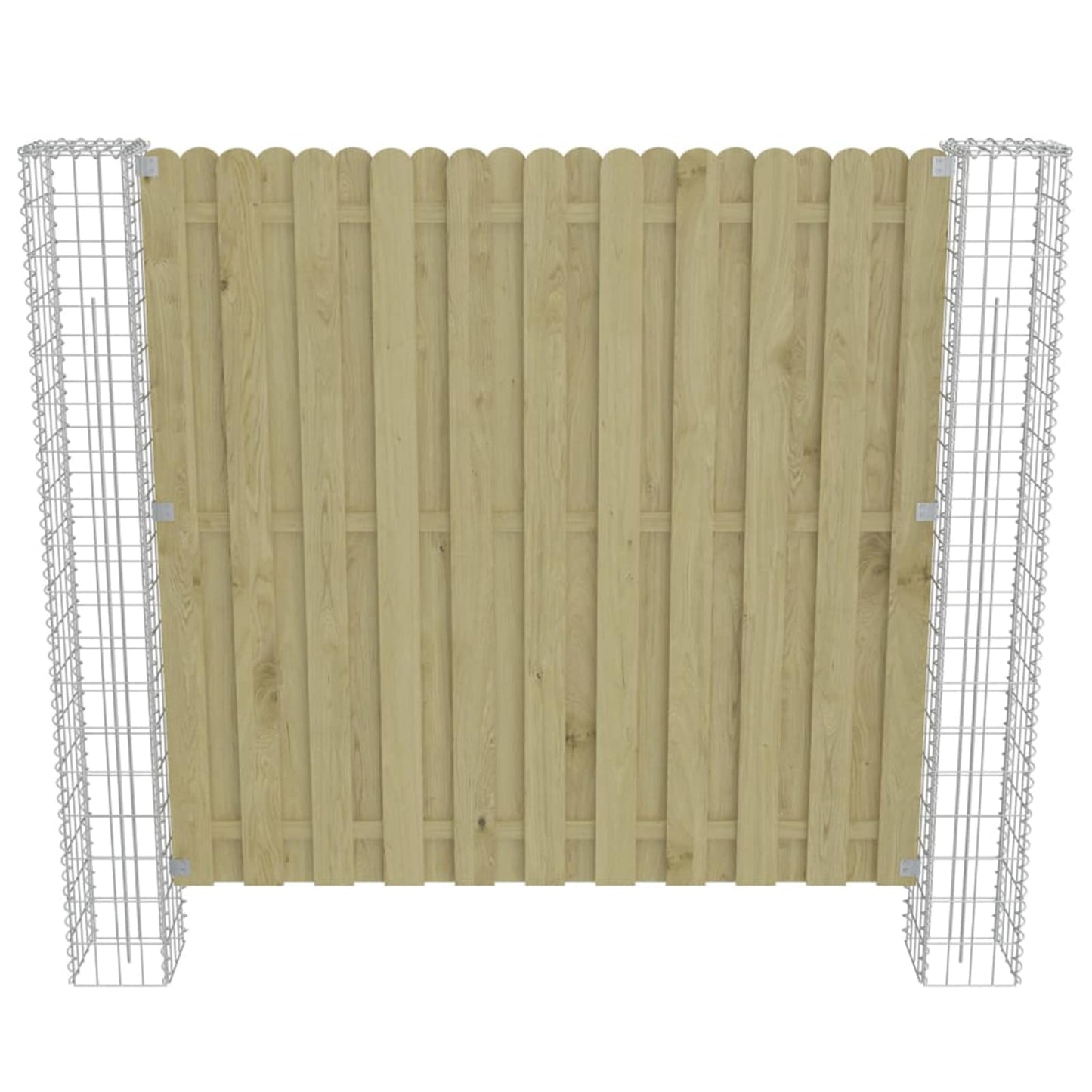 Afrasteringspaal 2 pcs Zilver 20 x 20 x 190 cm Metaal
