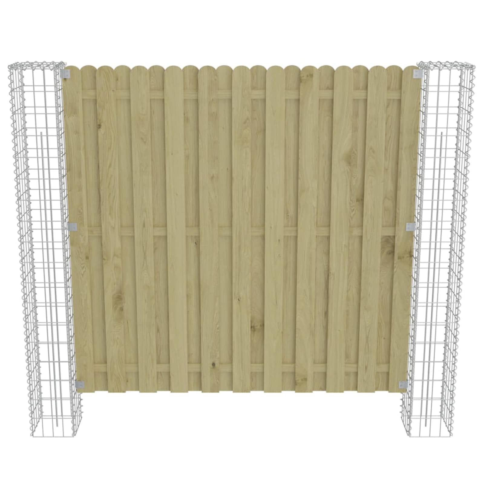 Afrasteringspaal 2 pcs Zilver 20 x 20 x 190 cm Metaal