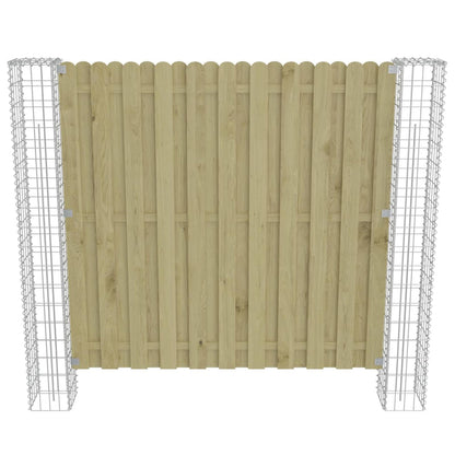 Afrasteringspaal 2 pcs Zilver 20 x 20 x 190 cm Metaal