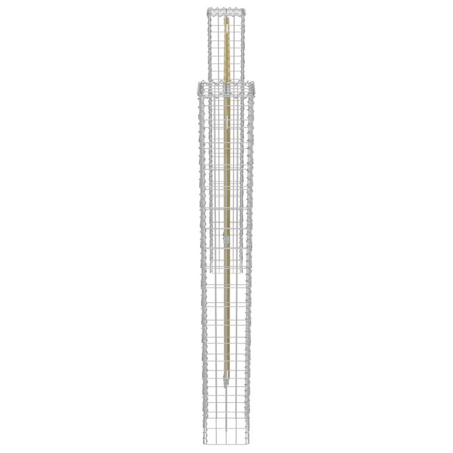 Afrasteringspaal 2 pcs Zilver 20 x 20 x 190 cm Metaal