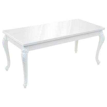 Eettafel 179X89X81 Cm Hoogglans Wit