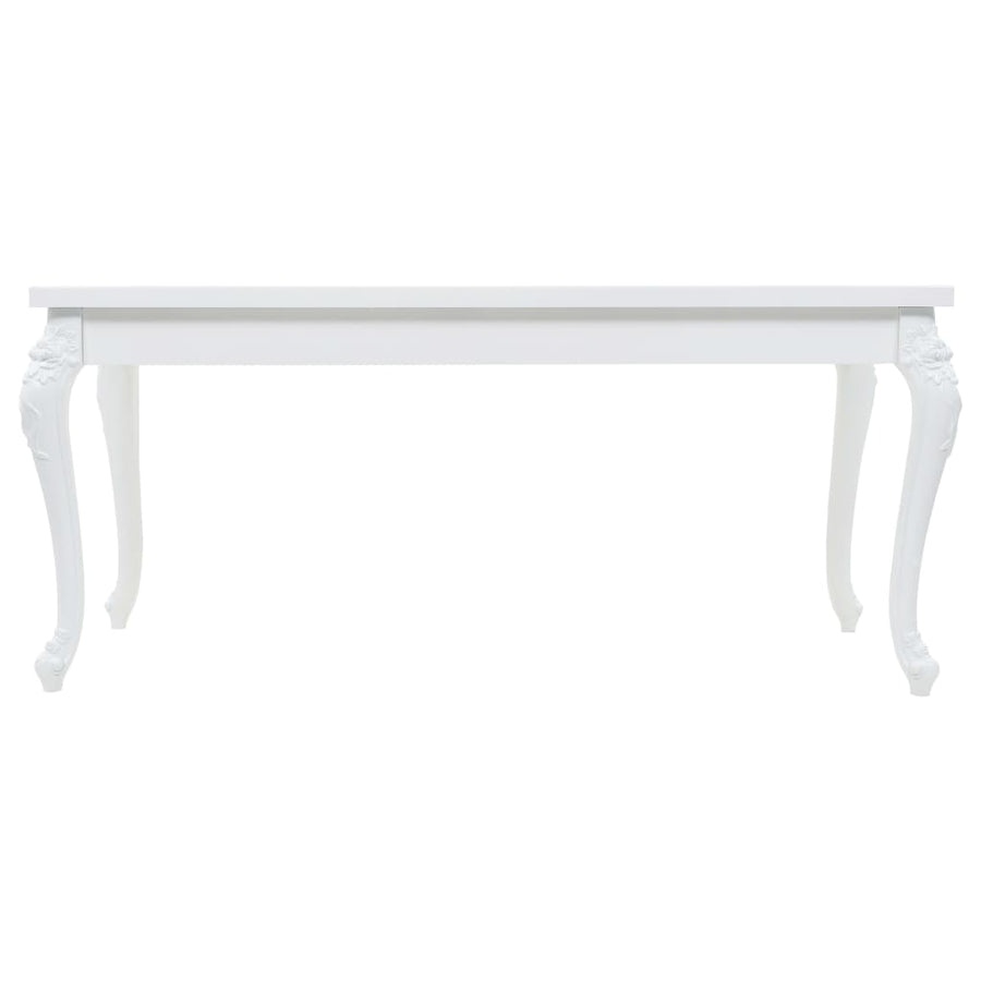 Eettafel 179X89X81 Cm Hoogglans Wit