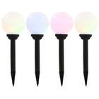 LED solar lamps round 15 cm RGB 4 pcs