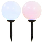 Led-solarlampen rond 30 cm RGB 2 stuks