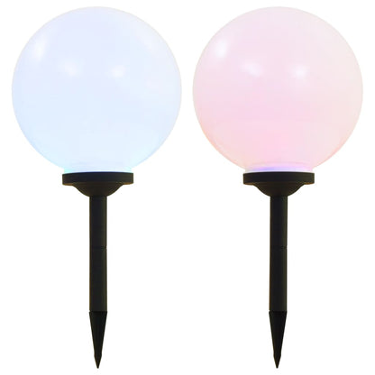 Led-Solarlampen Rond 30 Cm Rgb 2 St