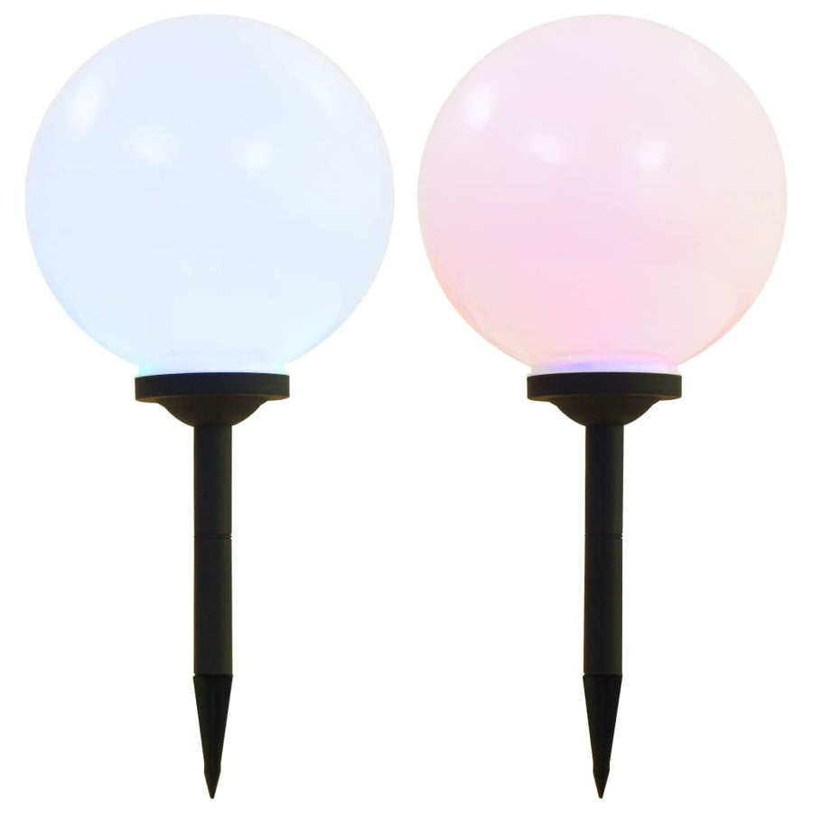 Led-Solarlampen Rond 30 Cm Rgb 2 St