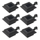 Led-solarlamp vierkant 12 cm zwart 6 stuks