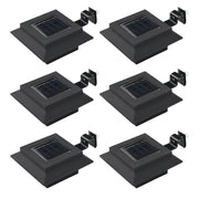 Led-solarlamp vierkant 12 cm zwart 6 stuks