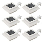 Solarlamp vierkant 12 cm wit 6 stuks