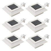 Solarlamp vierkant 12 cm wit 6 stuks