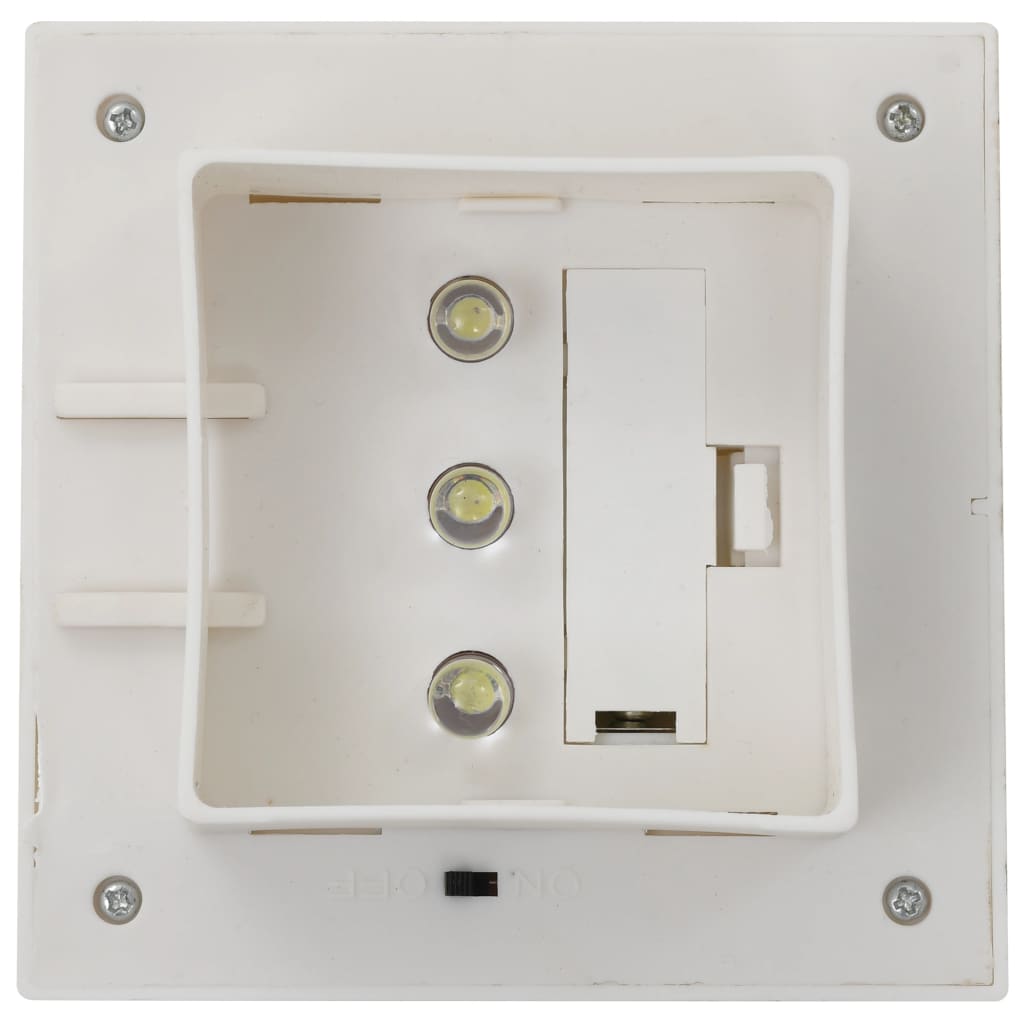 Led-Solarlampen Vierkant 2 Cm St 6 Wit