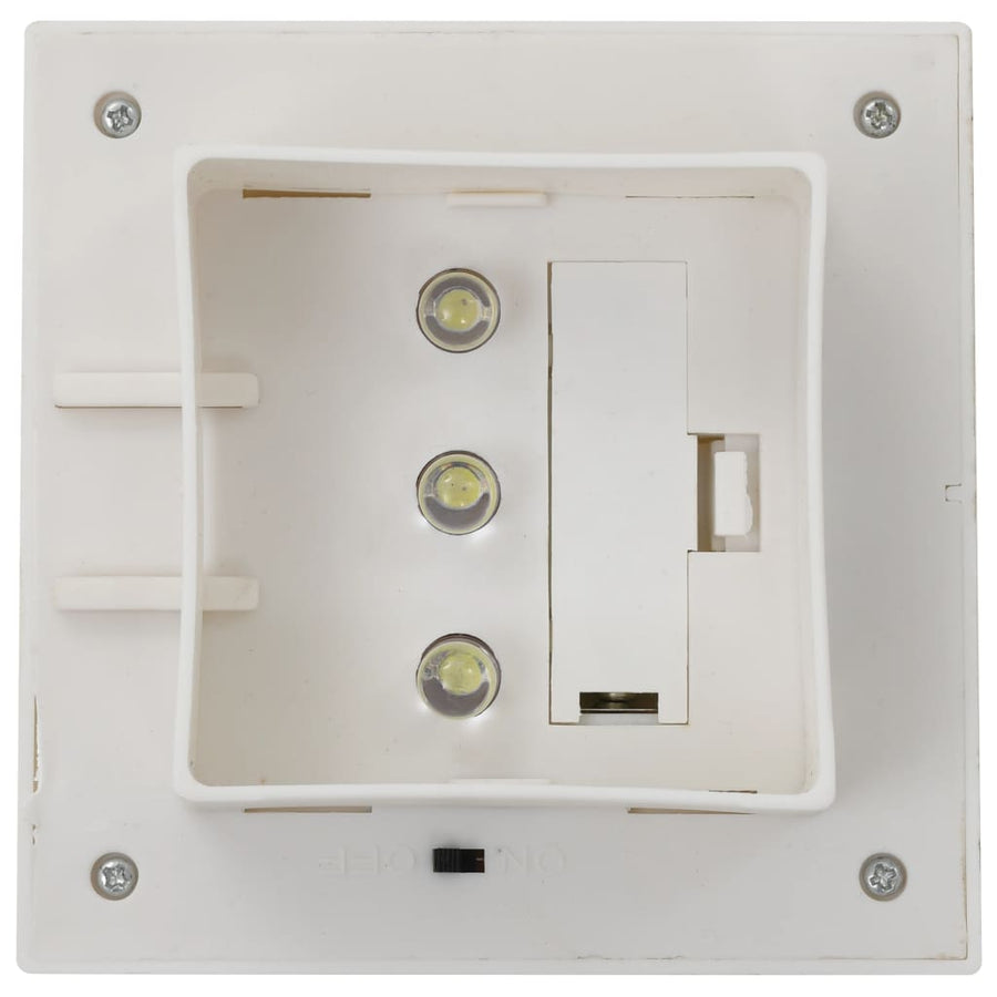 Led-Solarlampen Vierkant 2 Cm St 6 Wit