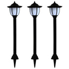Led-solarlampen zwart 3 stuks