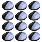 Led-wandlampen solar rond 12 stuks zwart