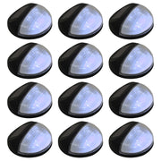 Led-wandlampen solar rond 12 stuks zwart