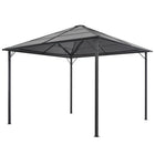 Gazebo with roof 3x3 m aluminum anthracite