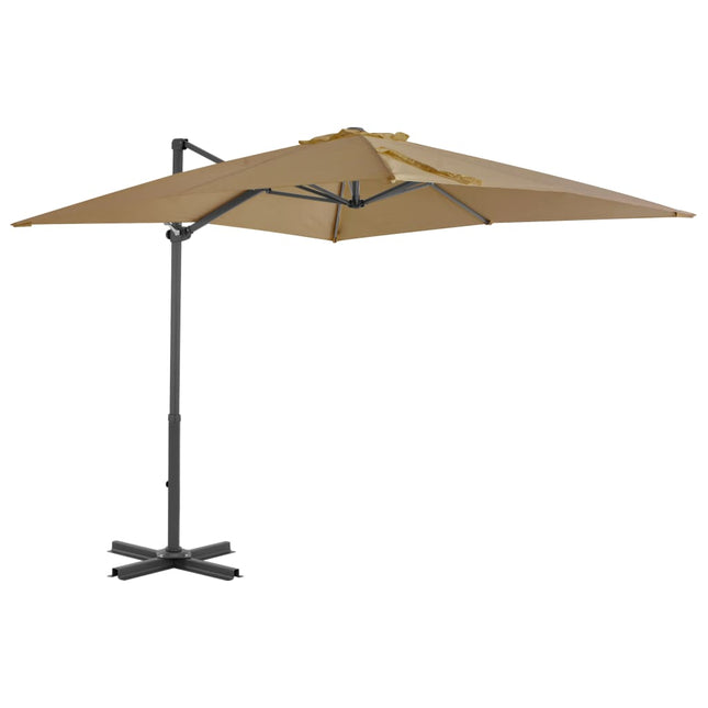 Zweefparasol Met Aluminium Paal 250 x 250 cm Taupe