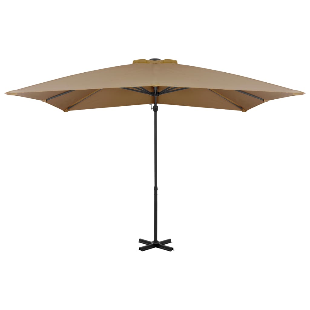 Zweefparasol Met Aluminium Paal 250 x 250 cm Taupe