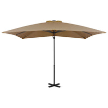 Zweefparasol Met Aluminium Paal 250 x 250 cm Taupe