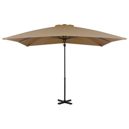 Zweefparasol Met Aluminium Paal 250 x 250 cm Taupe