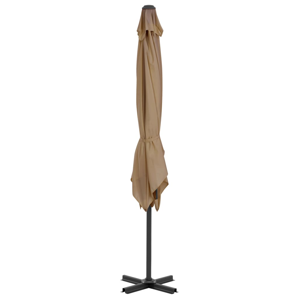 Zweefparasol Met Aluminium Paal 250 x 250 cm Taupe