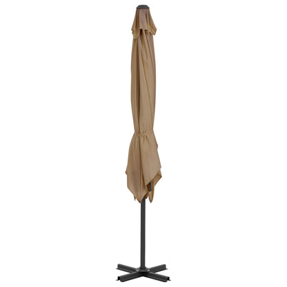 Zweefparasol Met Aluminium Paal 250 x 250 cm Taupe