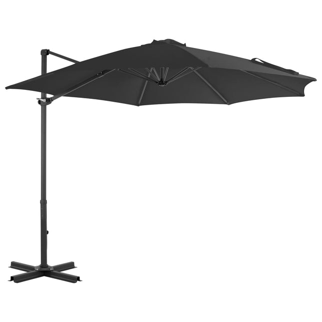 Zweefparasol Met Aluminium Paal 300 Cm 300 x 238 cm Antraciet