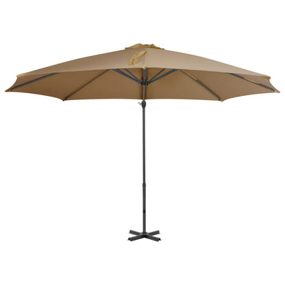 Zweefparasol Met Aluminium Paal 300 Cm 300 x 238 cm Taupe