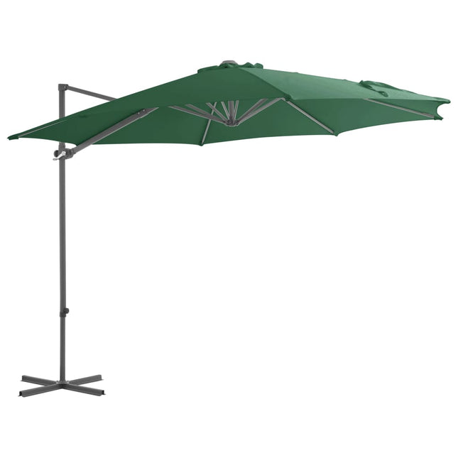 Zweefparasol Met Stalen Paal 300 Cm Groen 300 x 255 cm Lichtgroen