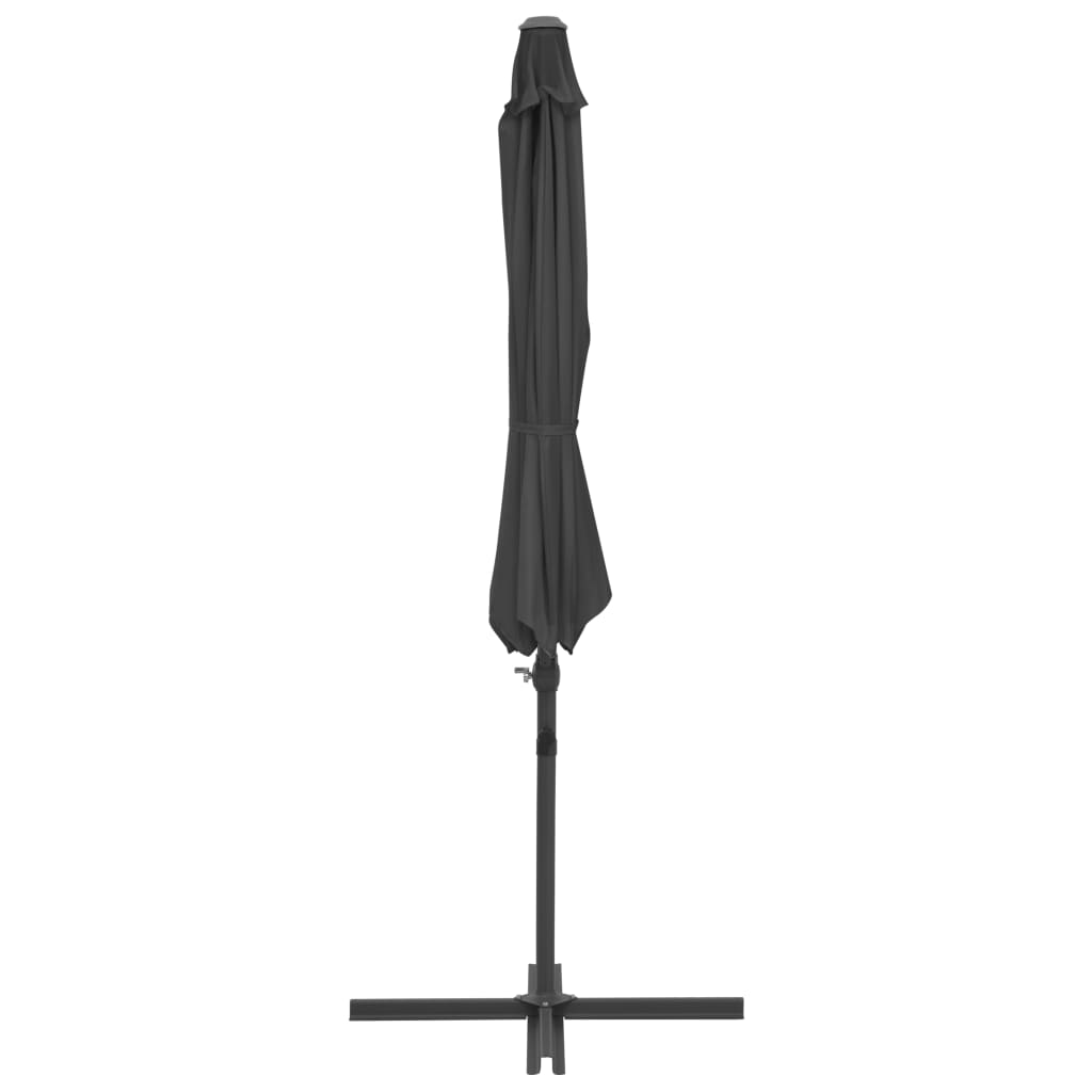 Zweefparasol Met Stalen Paal 300 Cm 300 x 255 cm Antraciet