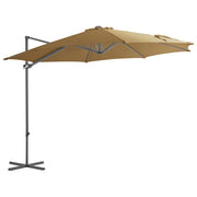 Zweefparasol 300 cm taupe staal