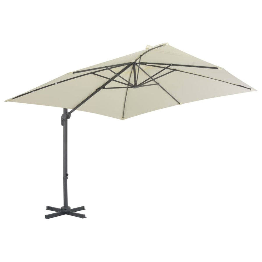 Zweefparasol Met Aluminium Paal 300X300 Cm Zandkleurig 300 x 300 cm