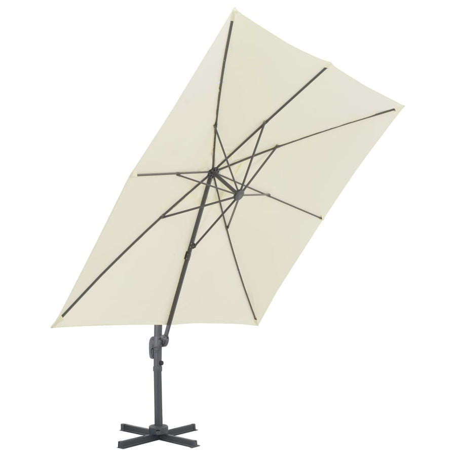 Zweefparasol Met Aluminium Paal 300X300 Cm Zandkleurig 300 x 300 cm