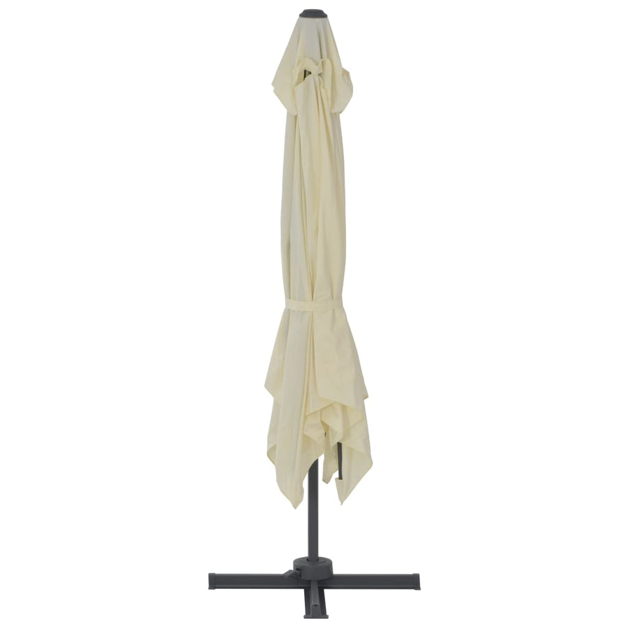 Zweefparasol Met Aluminium Paal 300X300 Cm Zandkleurig 300 x 300 cm