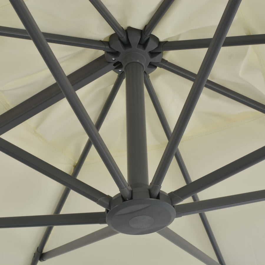 Zweefparasol Met Aluminium Paal 300X300 Cm Zandkleurig 300 x 300 cm