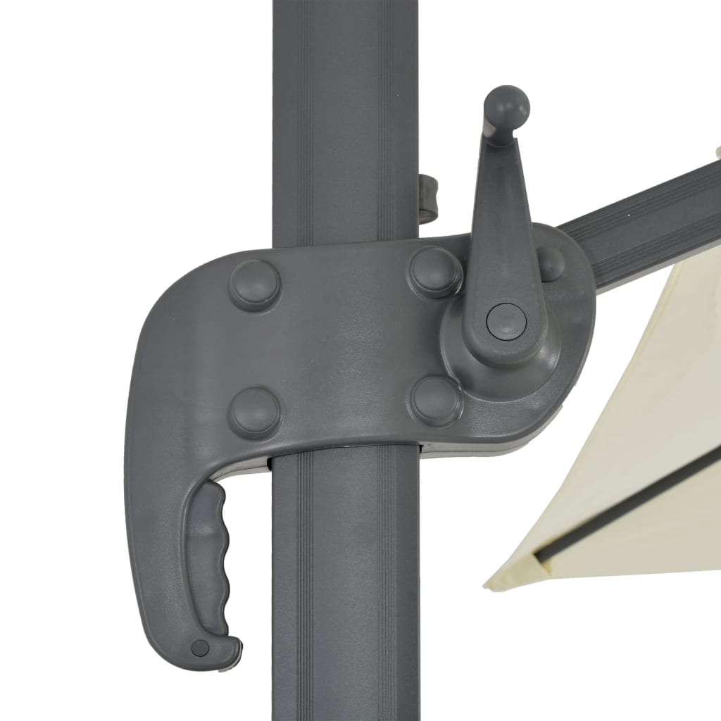 Zweefparasol Met Aluminium Paal 400X300 Cm Zandkleurig 400 x 300 cm