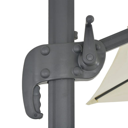 Zweefparasol Met Aluminium Paal 400X300 Cm Zandkleurig 400 x 300 cm