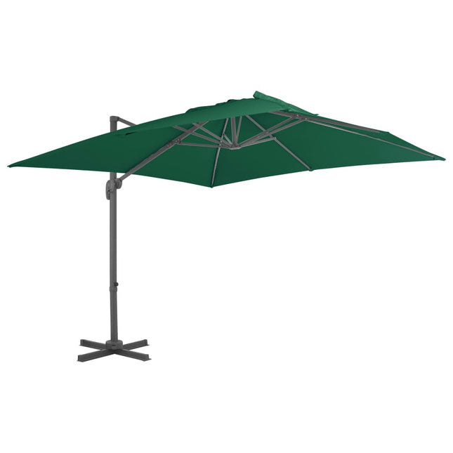 Zweefparasol Met Aluminium Paal 300 x 300 cm Groen