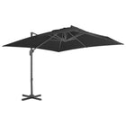 Zweefparasol Met Aluminium Paal 300 x 300 cm Antraciet