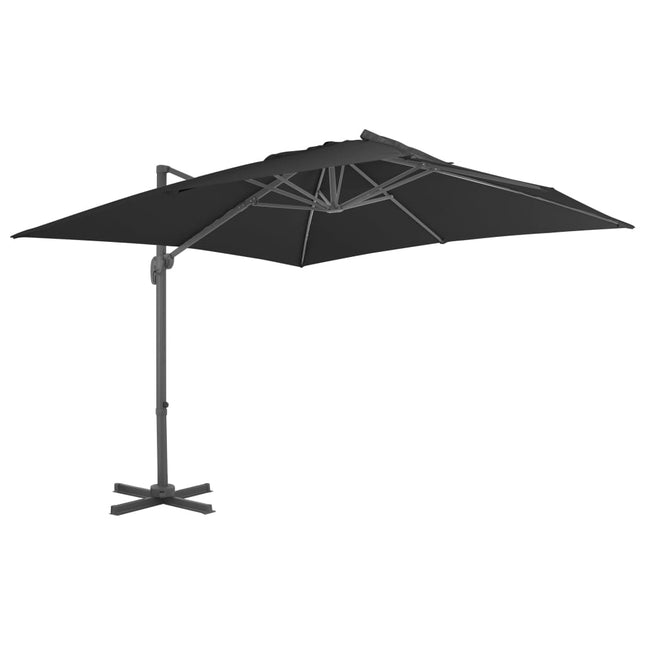 Zweefparasol Met Aluminium Paal 300 x 300 cm Antraciet