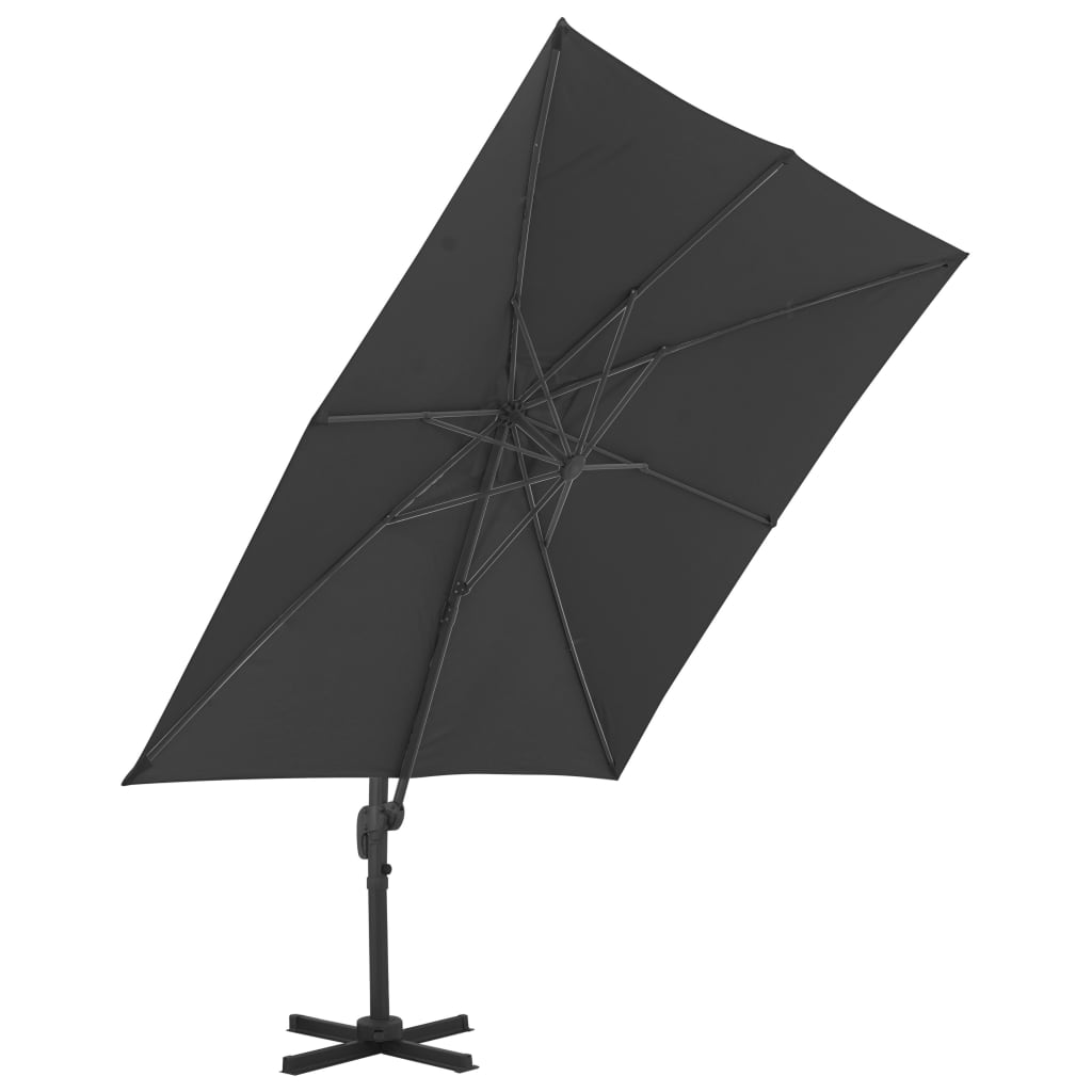 Zweefparasol Met Aluminium Paal 300 x 300 cm Antraciet