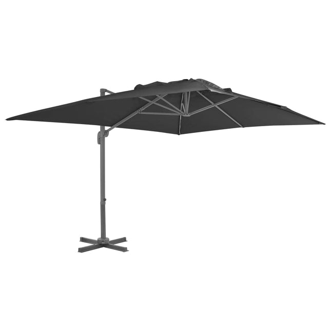 Zweefparasol Met Aluminium Paal 400X300 Cm Antraciet 400 x 300 cm