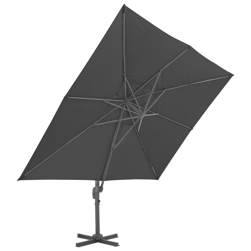 Zweefparasol Met Aluminium Paal 400X300 Cm Antraciet 400 x 300 cm