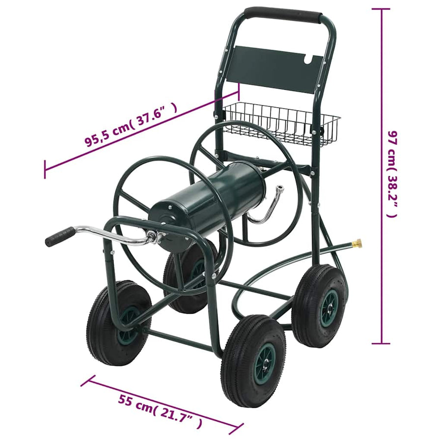 Tuinslangtrolley Met 1/2" Slangkoppeling 75 M Staal